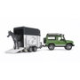 Bruder Coche Land Rover con Transporte de Caballos