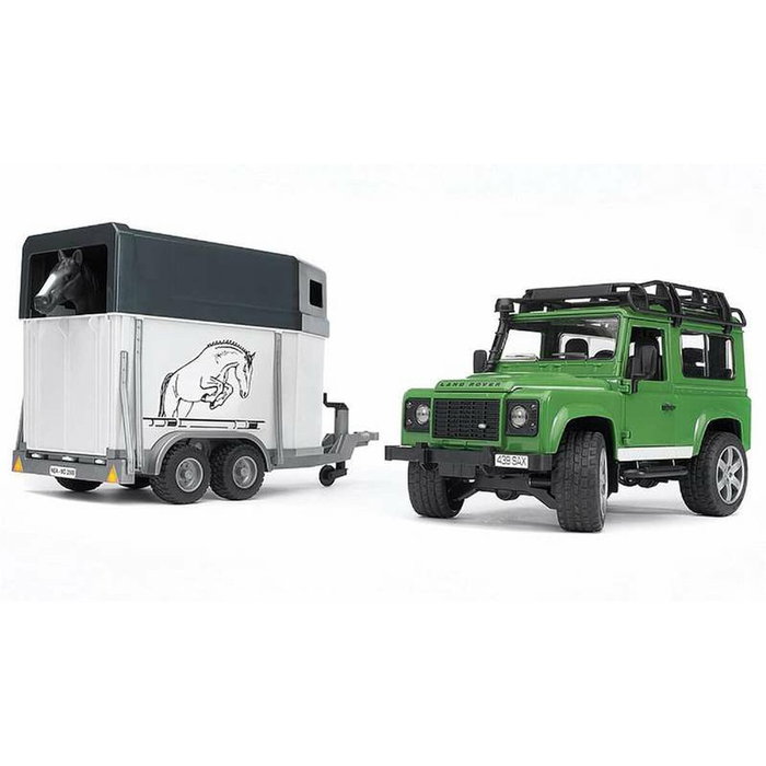 Bruder Coche Land Rover con Transporte de Caballos Bruder Coche Land Rover con Transporte de Caballos