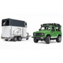 Bruder Coche Land Rover con Transporte de Caballos