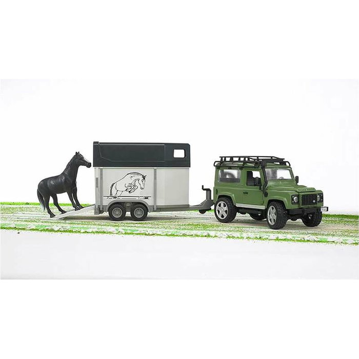 Bruder Coche Land Rover con Transporte de Caballos Bruder Coche Land Rover con Transporte de Caballos