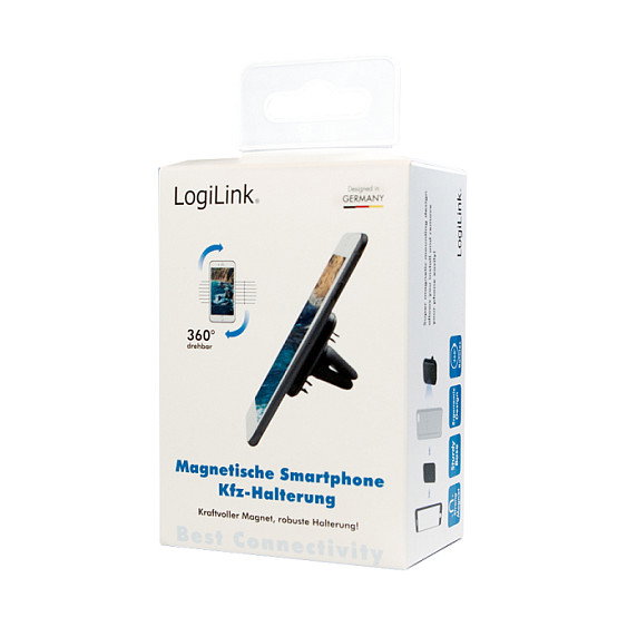 LogiLink Soporte Magnético para Smartphone para Rejilla de Ventilación de Coche