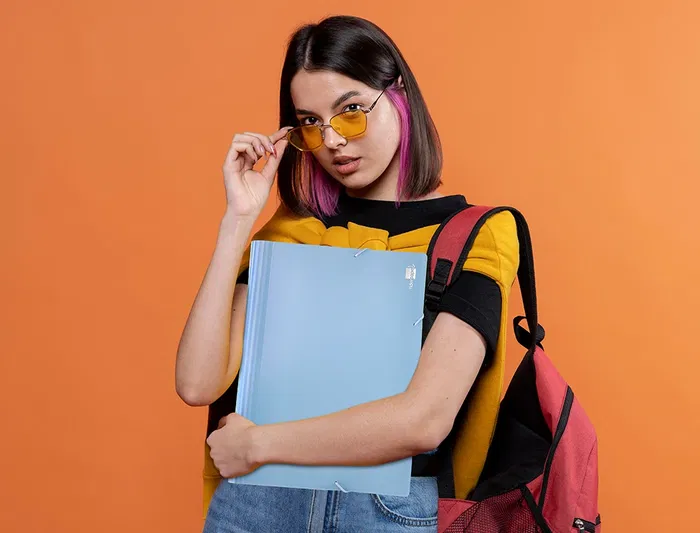 Liderpapel Carpeta Clasificador Fuelle Polipropileno DIN A4 Celeste Opaco 13 Departamentos con Cierre de Gomas