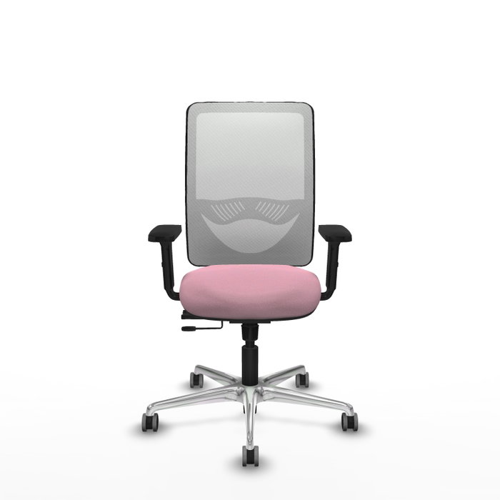 PIQUERAS Y CRESPO Silla de oficina Zulema Rosa y Blanco