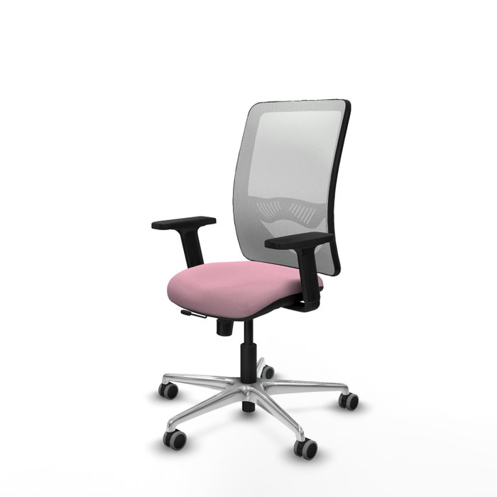 PIQUERAS Y CRESPO Silla de oficina Zulema Rosa y Blanco