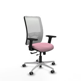 PIQUERAS Y CRESPO Silla de oficina Zulema Rosa y Blanco