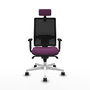 PIQUERAS Y CRESPO Silla de oficina Horna con mecanismo Sincro, Morado y Negro