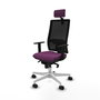 PIQUERAS Y CRESPO Silla de oficina Horna con mecanismo Sincro, Morado y Negro