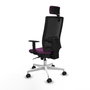 PIQUERAS Y CRESPO Silla de oficina Horna con mecanismo Sincro, Morado y Negro