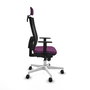 PIQUERAS Y CRESPO Silla de oficina Horna con mecanismo Sincro, Morado y Negro