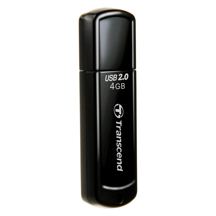 Transcend JetFlash 350 Memoria USB 4 GB, USB 2.0, Negro
