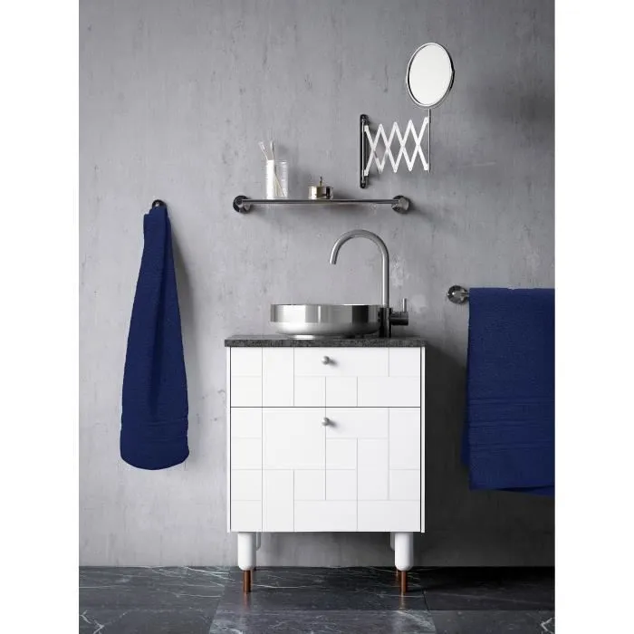 Lovely Home Juego de 2 toallas de ducha 70 x 140 cm Azul marino LOV3701393716543 Lovely Home Juego de 2 toallas de ducha 70 x 140 cm Azul marino LOV3701393716543