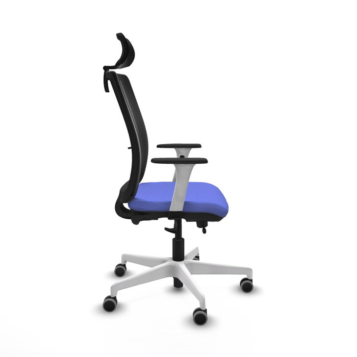 PIQUERAS Y CRESPO Silla de oficina Haches con mecanismo Sincro/Traslack Azul claro y Negro