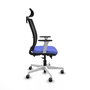 PIQUERAS Y CRESPO Silla de oficina Haches con mecanismo Sincro/Traslack Azul claro y Negro