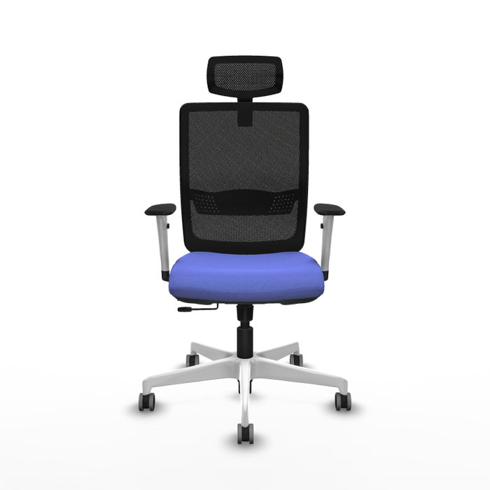 PIQUERAS Y CRESPO Silla de oficina Haches con mecanismo Sincro/Traslack Azul claro y Negro