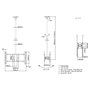 EQUIP Soporte de techo doble para dos pantallas de 32-65 pulgadas
