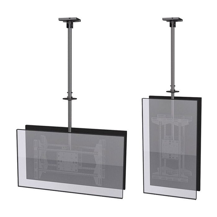 EQUIP Soporte TV Techo Doble Pantalla 39"-75" 2TFT hasta 80kg Inclinable Ajustable Negro