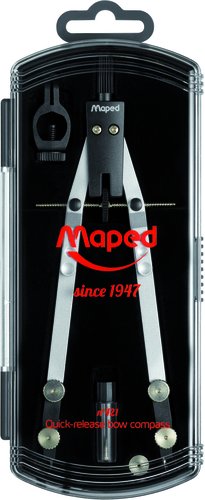 Maped Compás Técnico Bigotera de Apertura Rápida con Adaptador
