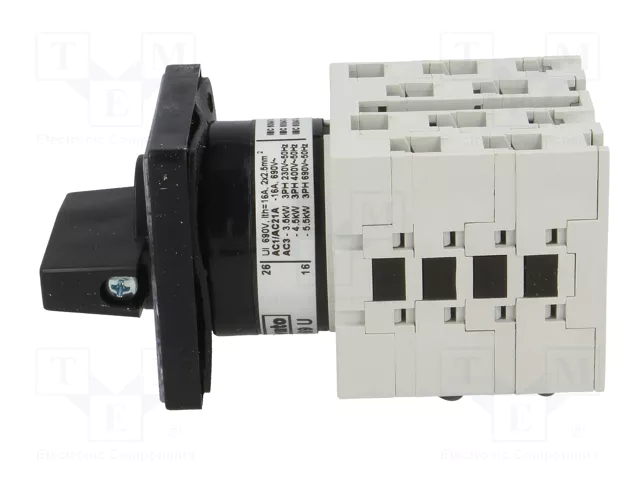LOVATO ELECTRIC Interruptor de leva GX de 2 posiciones, 16A LOVATO ELECTRIC Interruptor de leva GX de 2 posiciones, 16A