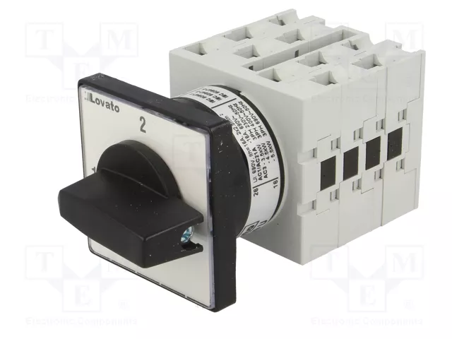 LOVATO ELECTRIC Interruptor de leva GX de 2 posiciones, 16A LOVATO ELECTRIC Interruptor de leva GX de 2 posiciones, 16A