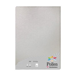 Papel Clairefontaine Pollen A4 210G 25H Plateado