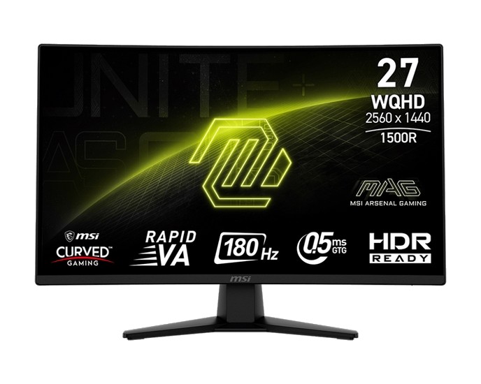 MSI MAG 274CQF Monitor Gaming Curvo 27 pulgadas 2560x1440 180Hz Negro MSI MAG 274CQF Monitor Gaming Curvo 27 pulgadas 2560x1440 180Hz Negro