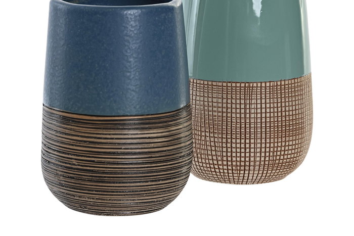 DKD Home Decor Vasos de Gres Surtido de 2 Unidades DKD Home Decor Vasos de Gres Surtido de 2 Unidades