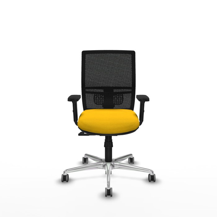 PIQUERAS Y CRESPO Silla de oficina Yunquera con mecanismo Sincro, Amarillo y Negro