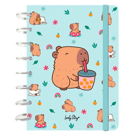 LOVELY STORY Cuaderno A5 Bubble Tea Capibara 100 Hojas Cuadricula