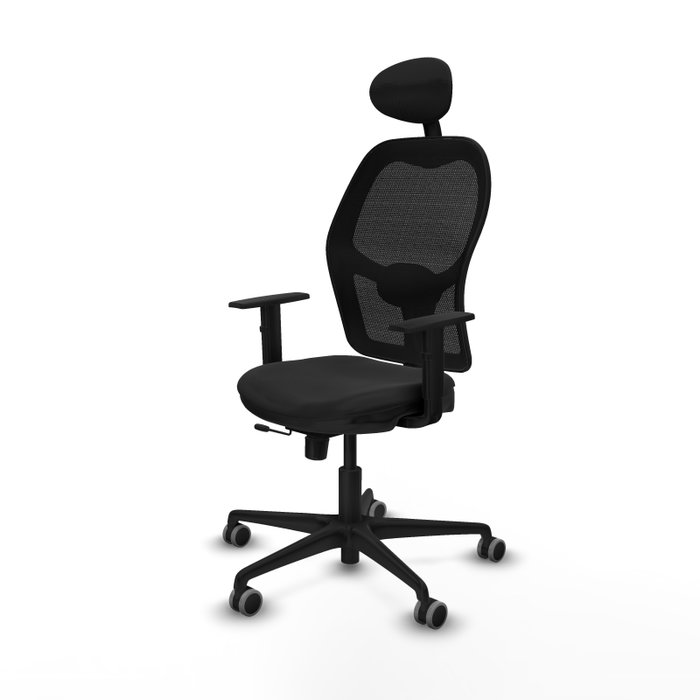 PIQUERAS Y CRESPO Silla de oficina Jorquera Negra con Mecanismo Sincro/Traslack