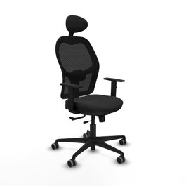 PIQUERAS Y CRESPO Silla de oficina Jorquera Negra con Mecanismo Sincro/Traslack