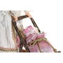 DKD Home Decor Figura de Trineo con Papá Noel Rosa y Gris