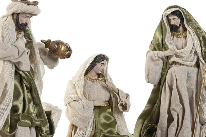 DKD Home Decor Set de Nacimiento de 9 Piezas Beige y Verde en Poliéster DKD Home Decor Set de Nacimiento de 9 Piezas Beige y Verde en Poliéster