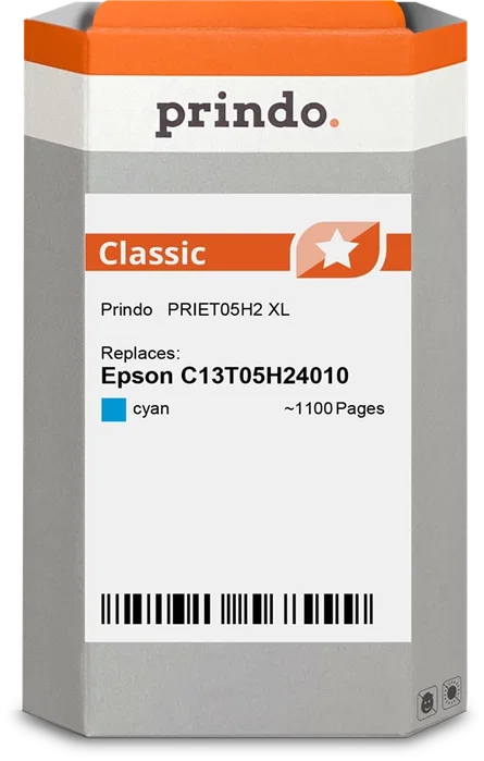 Prindo PRIET05H2 Classic XL Cartucho de tinta cian Prindo PRIET05H2 Classic XL Cartucho de tinta cian