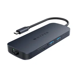 Targus HD4004GL Docking Station USB-C 8-en-1, 140W Power Delivery, 2x USB-C, 2x USB-A, HDMI 2.0 4K 60Hz, Ethernet Gigabit, Lector Tarjetas, Color Azul