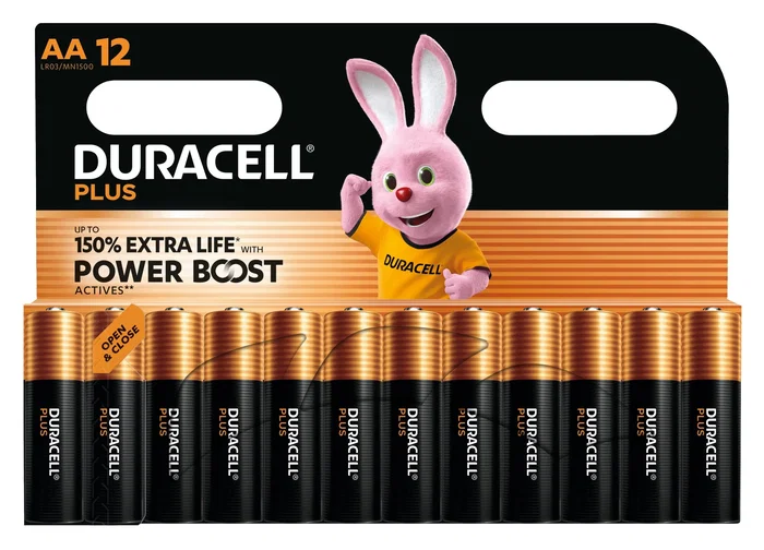 Duracell Plus Power Boost Pilas AA 1,5V, Pack de 12 Duracell Plus Power Boost Pilas AA 1,5V, Pack de 12
