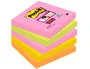 Post-it Bloc de Notas Adhesivas Super Sticky 76x76 mm con 90 Hojas Pack de 5 Bloc Colores Surtidos