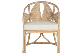 DKD Home Decor Silla de Ratán Natural con Detalles de Hoja