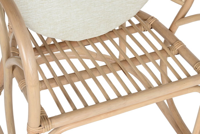DKD Home Decor Silla de Ratán Natural con Detalles de Hoja DKD Home Decor Silla de Ratán Natural con Detalles de Hoja