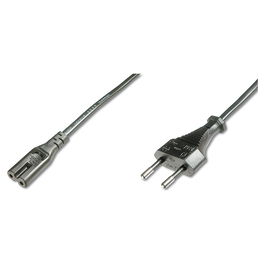 Digitus Cable de Alimentación C7 Enchufe Europeo Macho Negro 1.8m