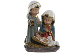DKD Home Decor Nacimiento de Resina Verde