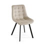 Versa Silla Rhodes Beige 55x82 cm Metal Terciopelo (4 Unidades)