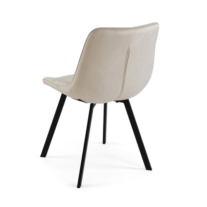 Versa Silla Rhodes Beige 55x82 cm Metal Terciopelo (4 Unidades)
