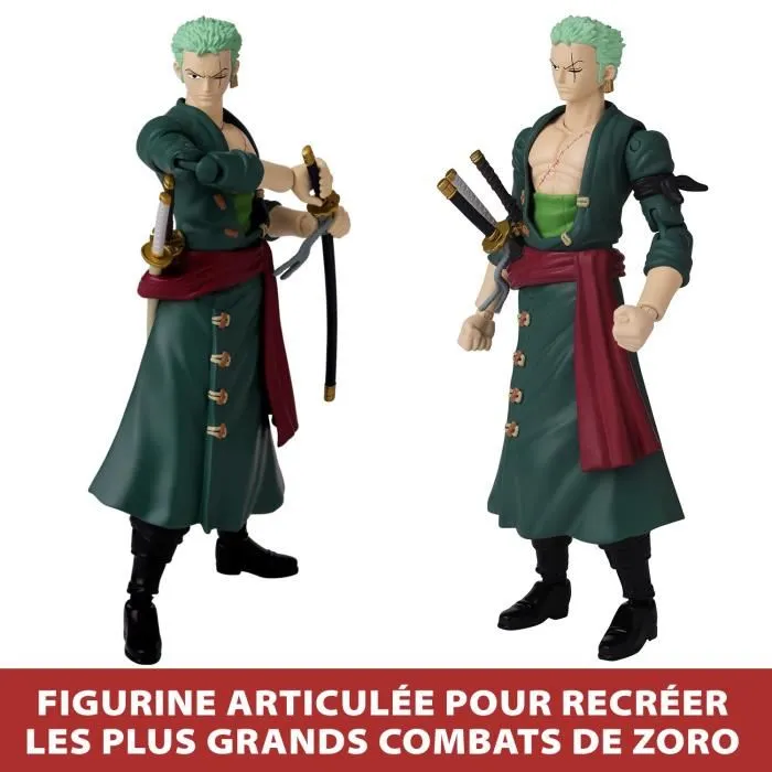 Bandai One Piece Figura Roronoa Zoro 17 cm Anime Heroes Coleccionable