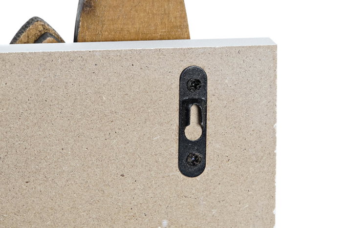 DKD Home Decor Perchero de Pared Casitas Blanco