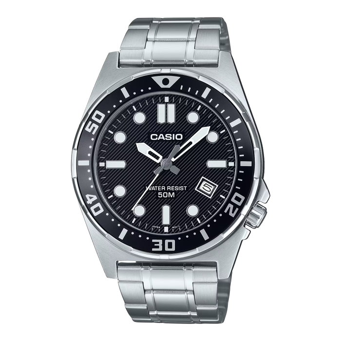 Casio MTD-135D-1AVDF con esfera negra y correa gris Casio MTD-135D-1AVDF con esfera negra y correa gris