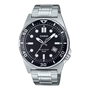 Casio MTD-135D-1AVDF con esfera negra y correa gris