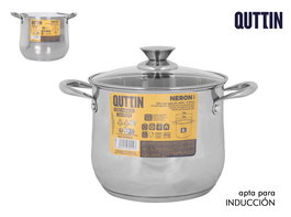 Inde Olla New Neron Acero Inoxidable 24 cm / 8 Litros con Tapa (4 Unidades)