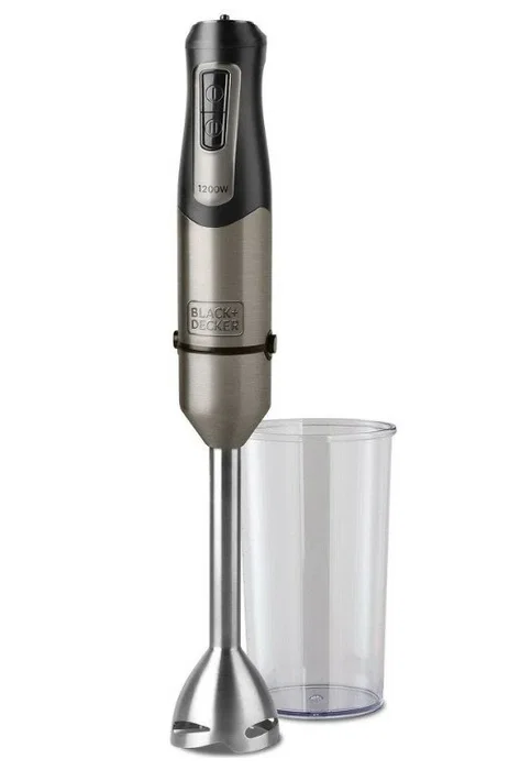 Black+Decker Batidora de Mano Modelo BXHB1200E, Color Negro y Acero Inoxidable