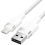 Vention Cable USB a Lightning 2m, 480 Mbps, Algodón Trenzado, Aluminio, Blanco, Conector USB Macho a Lightning Macho