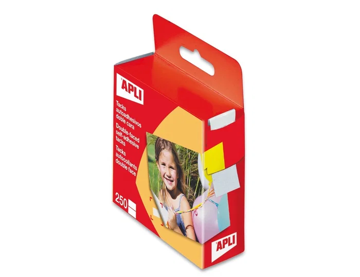 Apli Tacks Autoadhesivos Doble Cara Caja 250 Unidades 12 x 16 mm